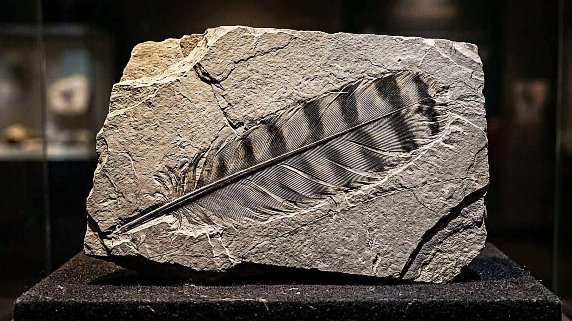 La plume fossile et ses indices de couleur — reconstitution numérique